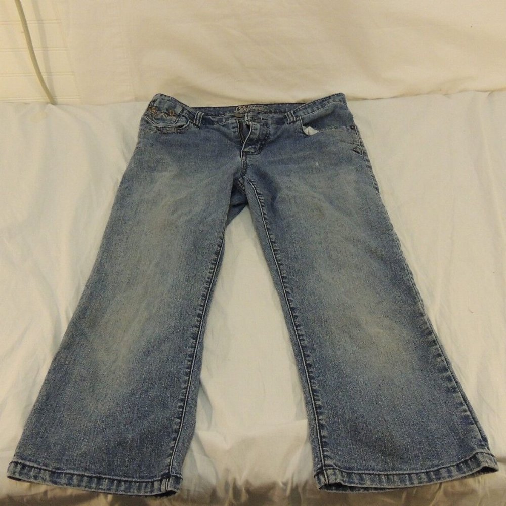 DUPLEX BY TYTE CAPRI MEDIUM WASH BLUE CLEAN AUTHENTIC sz8/PETITE JEANS WC 50311